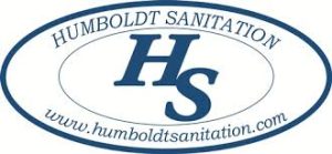 Humboldt Sanitation Sponsor Logo Humboldt Sanitation logo with blue HS lettering and website address.