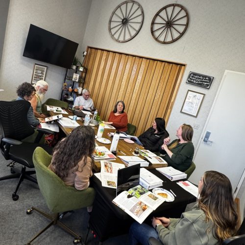McKinleyville Chamber board members and community participants meeting together during a presentation and planning discussion.