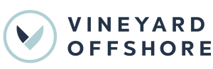 Vineyard Offshore Sponsor Logo Vineyard Offshore logo featuring a circular checkmark-style emblem and dark blue lettering.