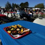 Sampling Chili at the Pony Express Days Chili Cook-Off A tray filled with chili samples sits on a table during the Pony Express Days Chili Cook-Off in McKinleyville.