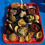 Sampling the Competition at the Pony Express Days Chili Cook-Off A tray filled with chili samples and toppings during the Pony Express Days Chili Cook-Off in McKinleyville.