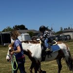 A child enjoys a pony ride during the Pony Express Days 2026 Festival at Pierson Park in McKinleyville.