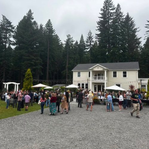 McKinleyville Chamber members networking at a local business mixer