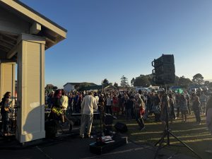 Crowd enjoying live music at Pierson Park during a McKinleyville community event