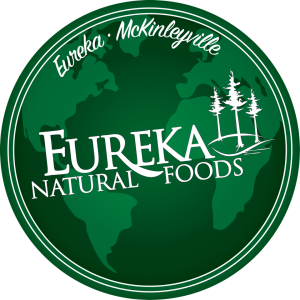 Eureka Natural Foods logo with Earth graphic and three tree icons.