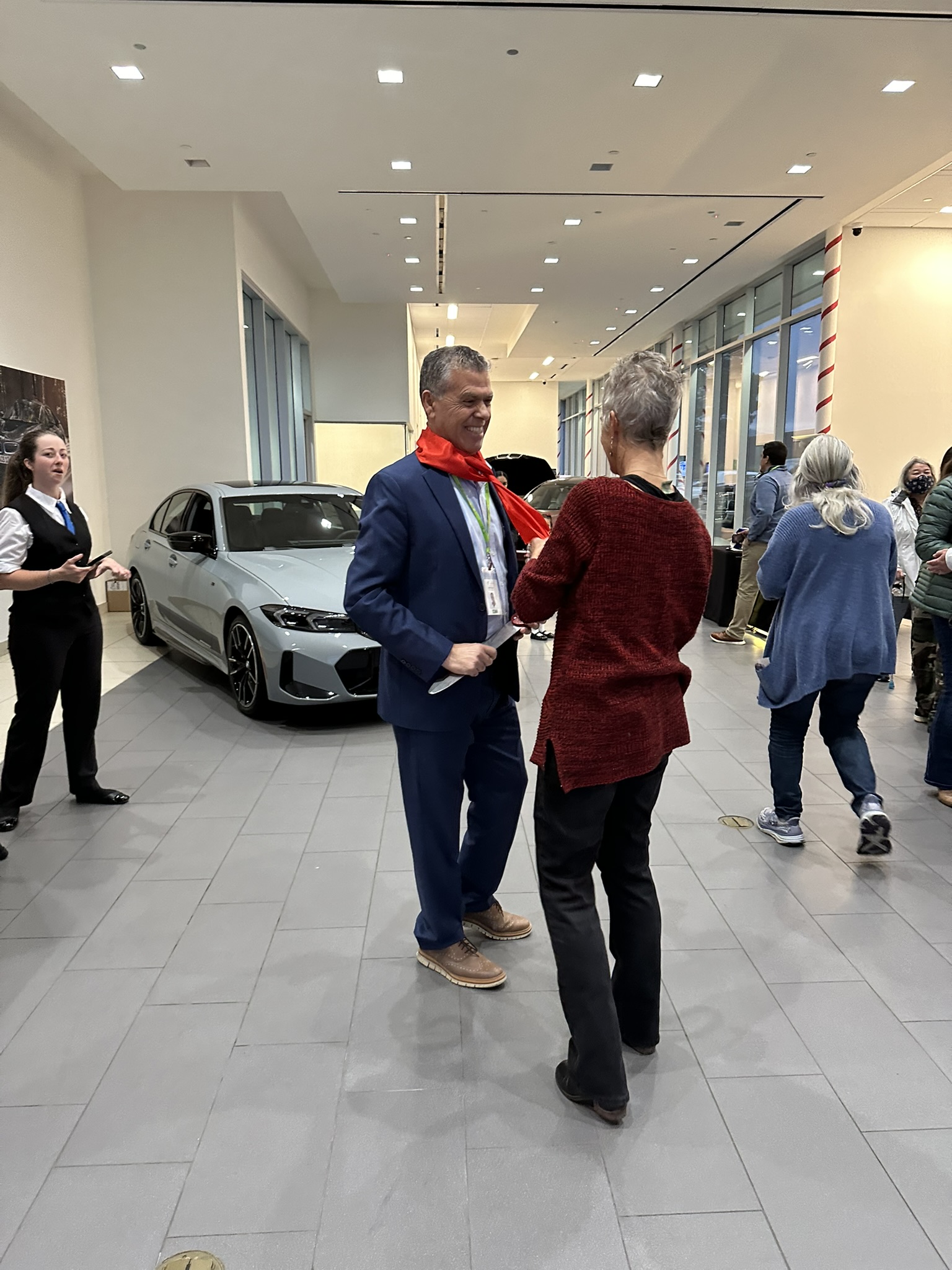 Local business owners and community members connecting at a business gathering
