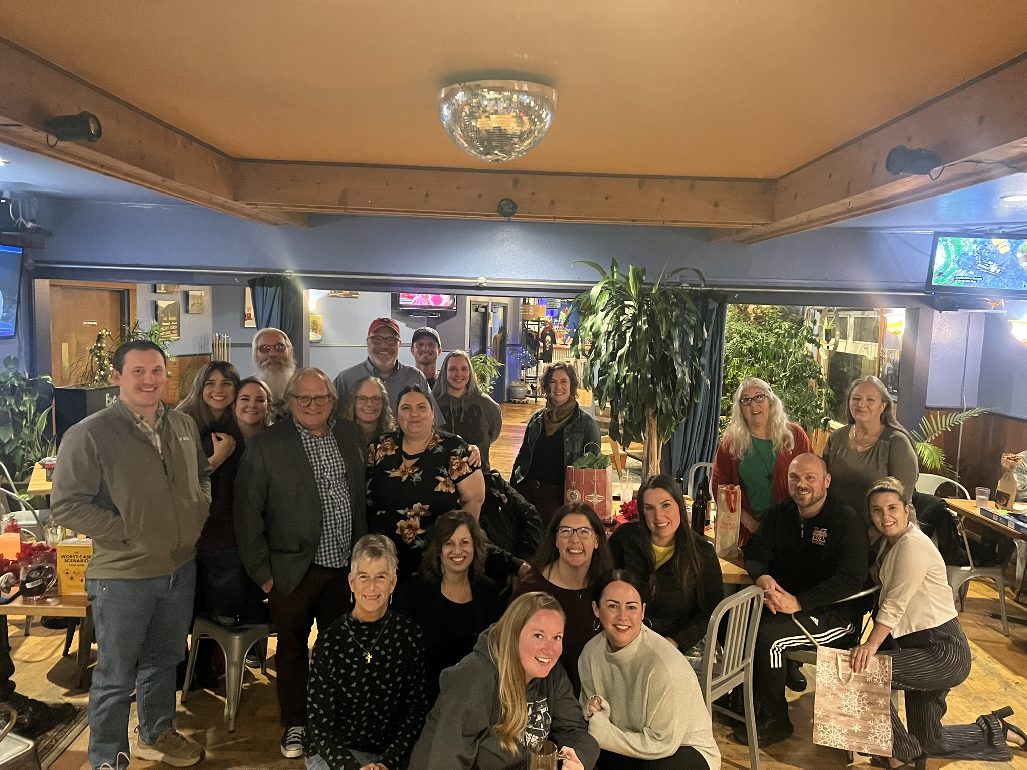 Community members gathered for a holiday celebration